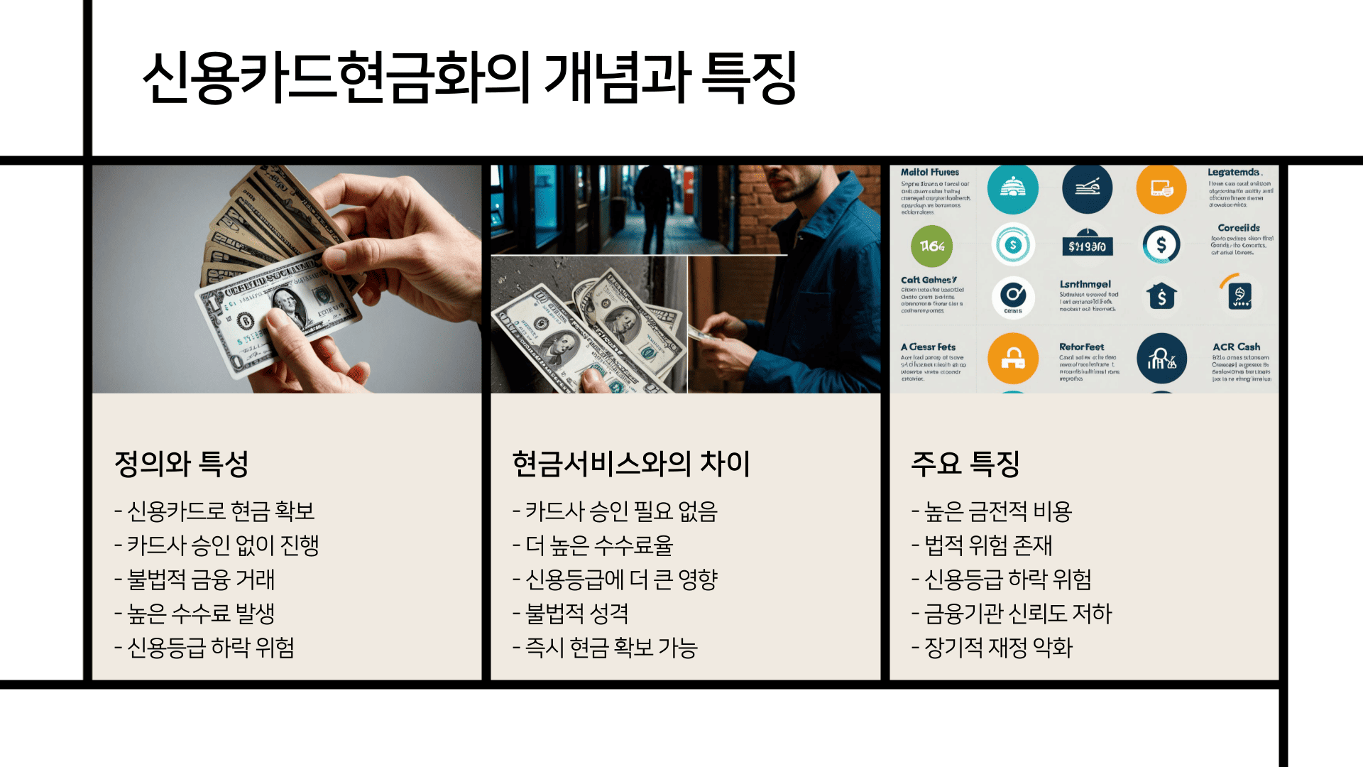 신용카드현금화의 개념과 특징