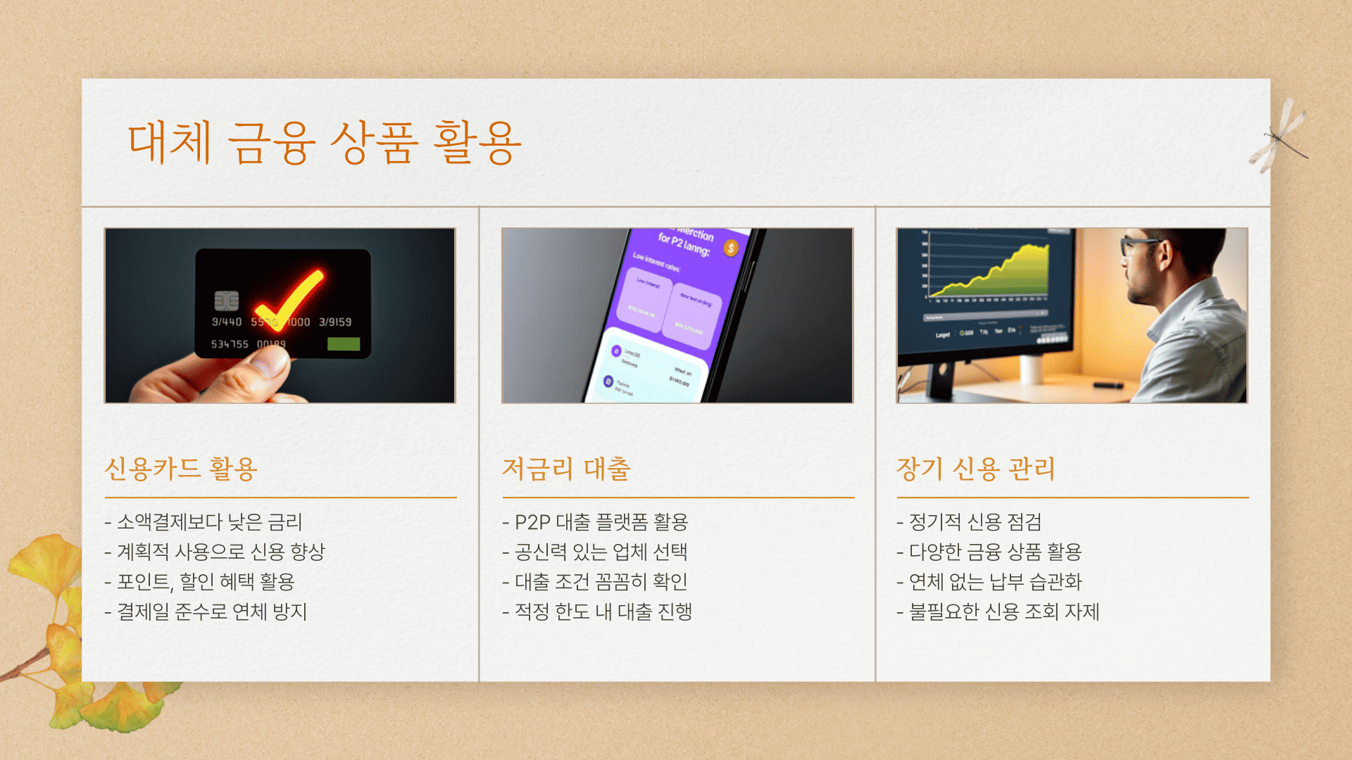 대체 금융 상품 활용